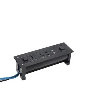 Customizable Socket Modules Flip up Rotation Desktop Socket Used in Conference Rooms and Offices Multimedia Integrated Socket