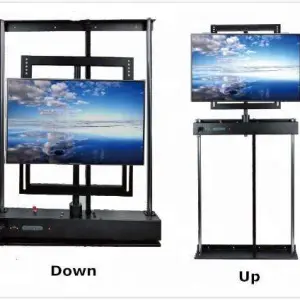 Modern Electric TV Lift Mechanism Concealed Cabinet Design with Remote Control Aluminium LCD TV Mounts Bracket