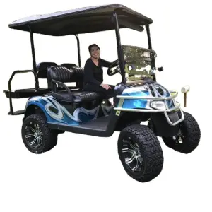 Factory Price Manufacturer Supplier Golf Carts Electric 4 Seaters Seats Folded Golf Cart