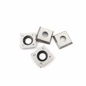 14x14x2.0mm 30-Degree Woodworking Cemented Carbide Polished Reversible Knives Replacement for Spiral Cutter