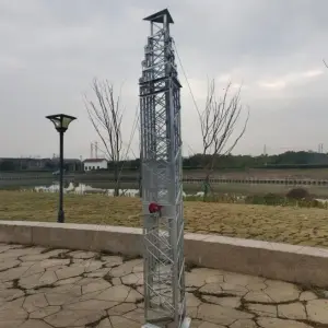 18m Rooftop or Ground Mount Guyed Lattice Mast Telescopic Tower for UHF, VHF, HF Cell and WiFi Extensions and Starlink