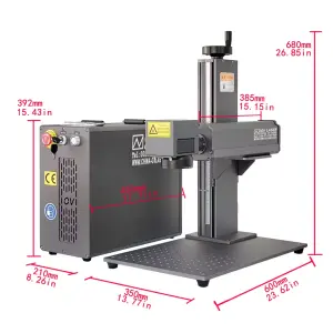 Small Desktop Fiber Laser MOPA M7 100W 300x300 Marking Area Metal Steel Color Laser Engraver 100 Watts