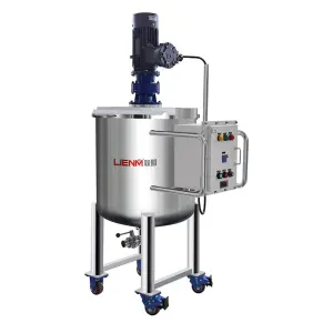 Automated Industrial Mixing Equipment Ribbon Mixer Food Grade High Viscosity Paste Mixer Jacket Heating Hydraulic Lifting 200l