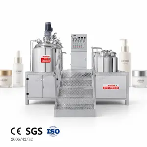 Industrial Mixing tank 20 Litres Vacuum Heated Emulsifier Cosmetic Machine Cosmetic Heater and Stirrer