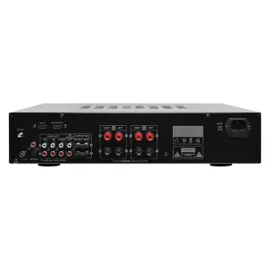 RMS 800W Hi-Fi 4-Channel Professional Audio Amplifier BT5.3 Home Karaoke Conference Church Amp with 4 Mic Input for Home Use