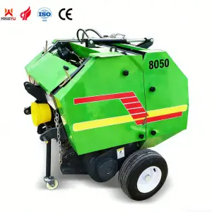 High Performance Automatic Round Hay Baler Mini Silage Wrapping and Packing Machine for Farm Harvesting