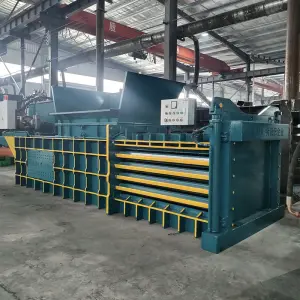 Hydraulic Cotton Waste Paper Cardboard Bag Baler Big Carton Baling Press Machine Box Use Horizontal Baler Machine