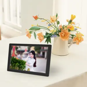 12.1 Inch HD 1280x800 LED Display Smart Digital Photo Frame with Back-light MP3 AVI Clock Features for Album & Music Display US