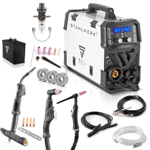 Stahlwerk CTM250 PRO All-in-One Welder 7 Functions (MIG/TIG/MMA/Plasma) Double Pulse for Lightweight Aluminum 220v New Condition