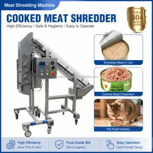 Commercial Cooked Chicken & Beef Shredding Machine Pet Food Production Line