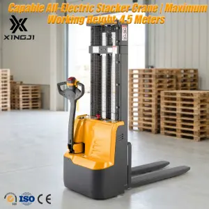 Cost-Effective 2000kg Electric Walkie Pallet Stacker 4.5m Lift 2200W Motor for Warehouse OEM ODM