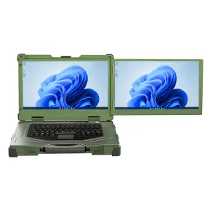 Robustas Handheld Computer Rugged for HP I7 Notebook with 2 Screen Aluminium Body Rugged Laptop New Product