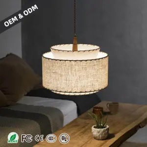 Nordic Minimalism Fabric Chandelier Lighting Living Dining Bedroom Retro Decoration Pendant Lights Indoor Suspend Lamp Luminaire