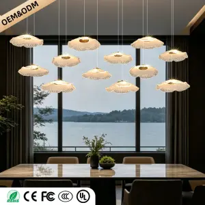 Modern Luxury Glass Chandelier Art Dining Room Island Bar Pendant Lamp Kitchen High Ceiling Hanging Lights