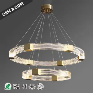 Modern Light Luxury Living Room Pendant Light Simple and Atmospheric Bedroom Light Circular Ring Household High-end Restaurant