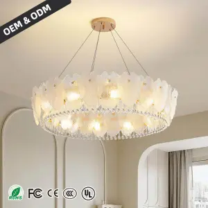 Luxury Crystal Chandelier Living Room High Ceiling Pendant Light Dining Room Hanging Lighting Fixtures Lustre