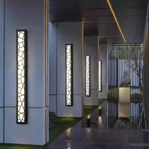 Long Wall Light Outdoor Waterproof Modern Minimalist Long Strip LED Lighting Wall Lamp IP66 Garden Interior Decoration