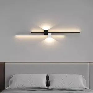 Modern Minimalist Long LED Wall Light Bedroom Bedside Long Strip Wall Sconces Living Room Background Indoor Lighting Fixture