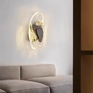 Modern Minimalist Glass Wall Lamp Study Bedroom Bedside Light Decoration Corridor Living Room Factory Sale Wholesale Wall Light