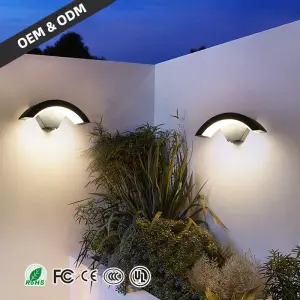 Wholesale Modern Motion Sensor Waterproof LED Fan-shaped Lamp Wall Light Aluminum Living Room 3500K Warm White 50000 Ra80 3-Year