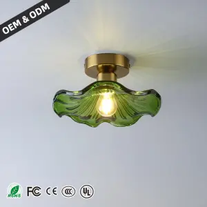 Simple LED Pendant Light Fixture Colorful Glass Hanging Lamp Bedroom Living Room Bar Ceiling Chandelier