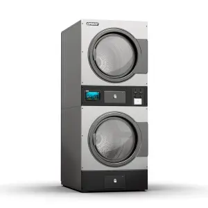 Oasis 15kg Stacked Commercial Coin-operated Fully Automatic Stainless Steel Washer Dryer with Steam/Electric Heating 220V/380V