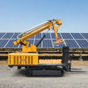 New Hydraulic Crawler Photovoltaic Panel Installation Vehicle | Solar Mounting Machine 1500kg Load Capacity 360 Rotation for