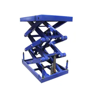 High Lifting Electric Three Scissors Lift Table with 3.4m Max Height and Metal Construction