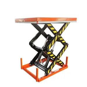 High Quality SAGA FIRST Hydraulic Lift Elevator Scissor Lifting Table Double Scissor Plastic Spraying Surface Control Handle