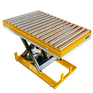 Stainless Steel Hydraulic Lift Tables for Food Factory Sagafirst Customized Workshop Electric Roller Conveyor Lifting Platform