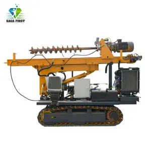 Crawler Mounted Hydraulic Solar Pile Driver Mobile Solar Piling Machine for Rough Terrain