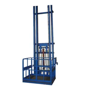 Indoor Outdoor New Guide Rail Hydraulic Drive Elevator Cargo Lift Platform with Custom Table and 12-Month Warranty