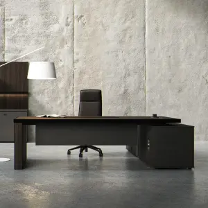 Luxury Modern L Shape Executive Office Furniture Manager Table Ceo Office Desk Boss Chair Desk Executive Boss Desk