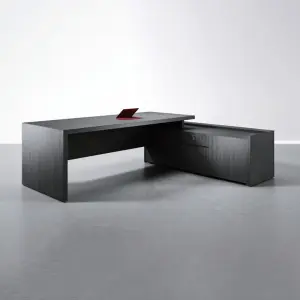 Factory CEO Luxury L-Shaped Executive Office Desk with Drawers Easy Assembly Eco-Friendly Wooden Table