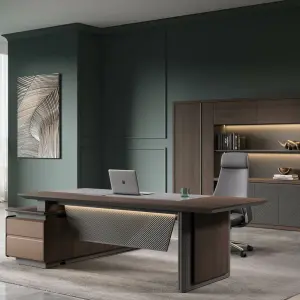 Wooden office table Modern designer Office Furniture CEO executive office desk escritorios de oficina Manager L Shaped desk