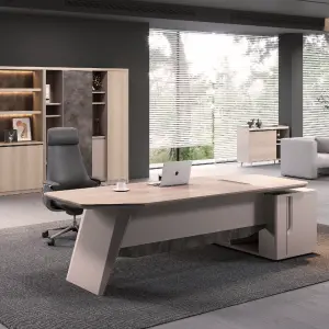 ICON Wooden furniture office table escritorios de oficina custom l shape desk Modern Boss CEO computer executive office desk