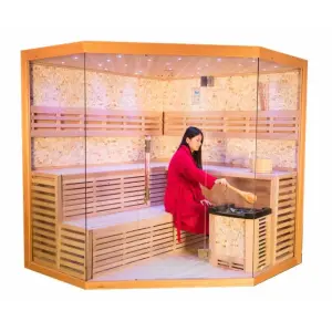 Hemlock Red Cedar Steam Wooden Indoor Outdoor Traditional Sauna Rooms