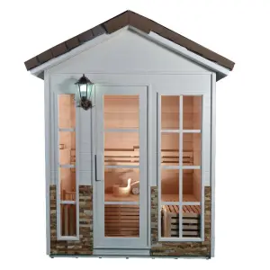 Outdoor Steam Sauna Room Traditional Sauna 3-4 People in Stock