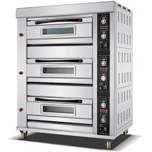 Popular Commercial Kitchen Appliances Bakery Machine Bakery Equipment Gas 3 Deck Oven for Bread Pizza Cake Baking