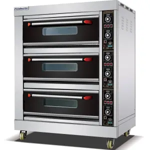 China Industrial Commercial Appliances Kitchen Equipment Pizza Baking Cooking Pizza 3 Deck Gas Bakery Oven