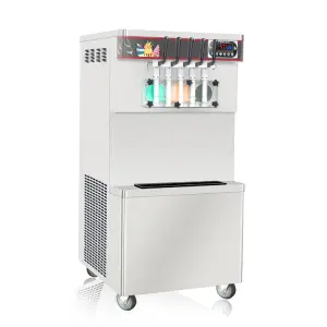 Commercial Table Top Vertical 5 Flavors Soft Ice Cream Machine Fastfood Restaurant Soft Ice Cream Machine