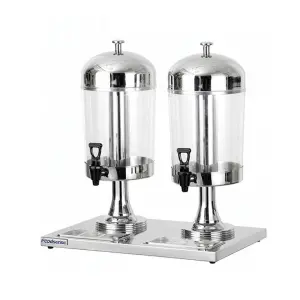 China Professional 12 Months Warranty Stainless Steel 2*8L Cooler Fruit Juice Dispenser
