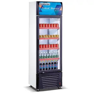 2 Glass Door Drink Beverage Fridge Display Freezer, Supermarket Double Door Commercial Fridge