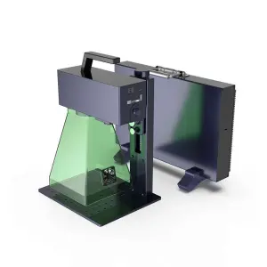 20W 30W Gweike Fiber Laser Marking Machine Light Weight High Precision for Color Printing on Metal Stainless Steel Aluminum