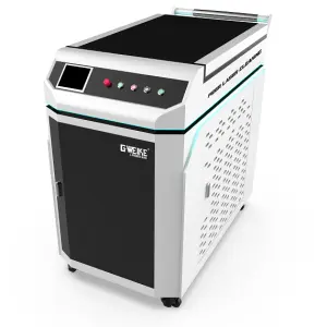 100w/200w/300w Gweike Paint Oil Stains Rust on Stainless Steel Fiber Laser Cleaning Machine