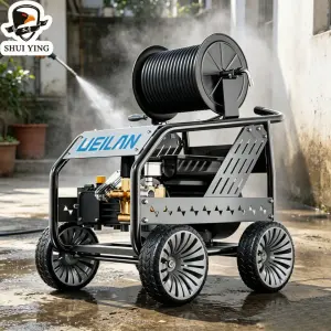 Industrial Electric High Pressure Washer with Hose Reel Mobile Cart 2250psi Commercial Pressure Cleaning Machine OEM ODM