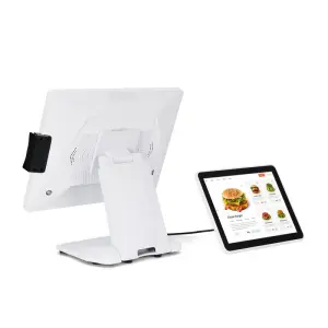Factory Supply OEM ODM MATSUDAPOS ST8800 White Ultra Slim Folding POS Machine Intel I5-1235U Windows 10/11 15inch Dual Screen