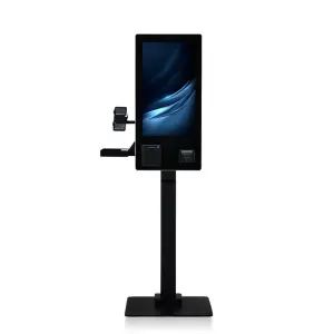 Digital Interactive Touch Screen Kiosk Standing Style With Pos Printer and Payment Device for Unattended Service Work