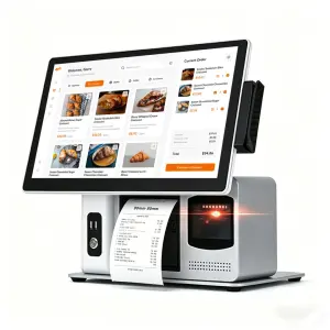 OEM POS Hardware Manufacture Retail Windows 10 Touch Cash Register Smart Touch Screen POS Terminal with Customer Display