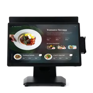 Folding All in One Pos with Card Reader Order Metal Housing windows 11 Dual Screen Restaurant Pos System for Retail Store